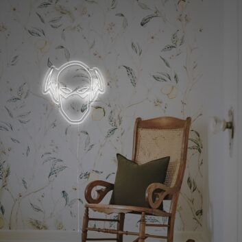 Superheldenmaske mit Flügelmotiven LED-Neonschild Wohnzimmer Gamingzimmer