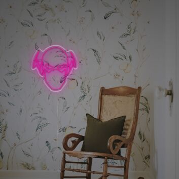 Superheldenmaske mit Flügelmotiven LED-Neonschild Wohnzimmer Gamingzimmer