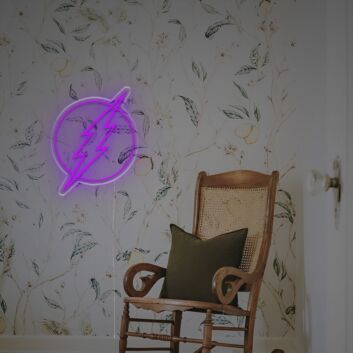 Blitzsymbol LED-Neonschild Wohnzimmer Büro