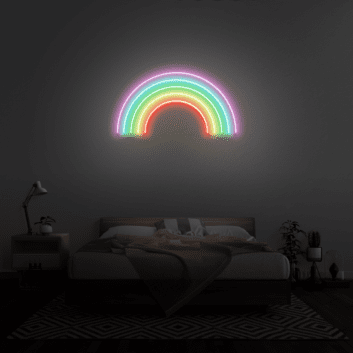 Regenbogen LED-Neonschild für Schlafzimmer Wohnzimmer