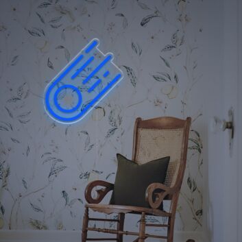 Komet LED-Neonschild für Wohnzimmer oder Schlafzimmer