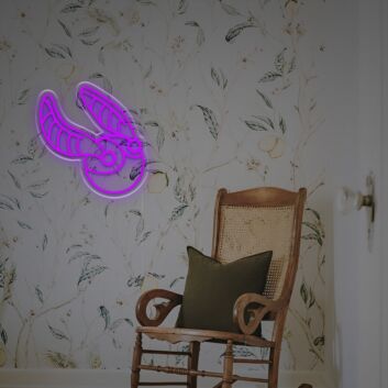 Geflügelter Spielball LED-Neonschild für Wohnzimmer Gamingzimmer