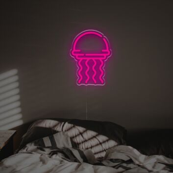 Qualle LED-Neonschild für Schlafzimmer oder Wohnzimmer