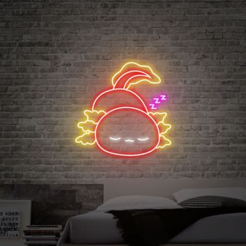 schlafender Baozi LED-Neonschild für Schlafzimmer oder Kinderzimmer