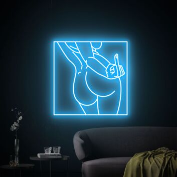 erotische Körperkontur mit Handgeste LED-Neonschild für Bar Club