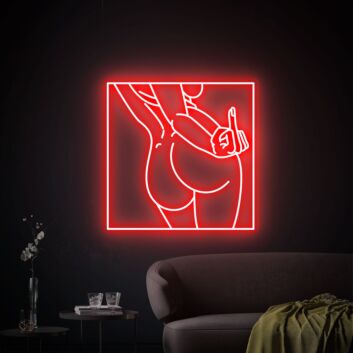 Light Up Your Space with Attitude - Bad Bitch Neon Sign Middle Finger Neon Sign, Perfect for Home Decor, Bars, and Parties.