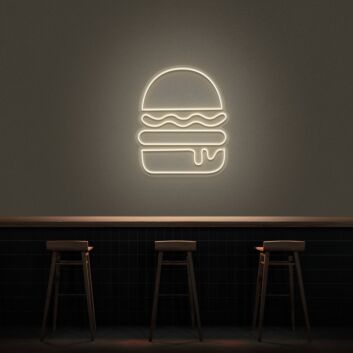 Hamburger LED-Neonschild für Restaurant Bar