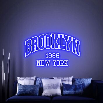 BROOKLYN 1988 NEW YORK LED-Neonschild für Wohnzimmer oder Loft