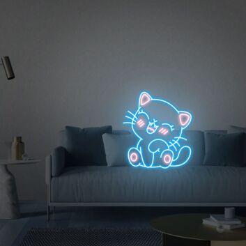 lachende Katze LED-Neonschild für Wohnzimmer oder Kinderzimmer
