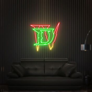 Brighten Your Gaming Space and Home with the Diablo Neon Sign: Perfect for Game Rooms, Office Decor, and Themed Parties