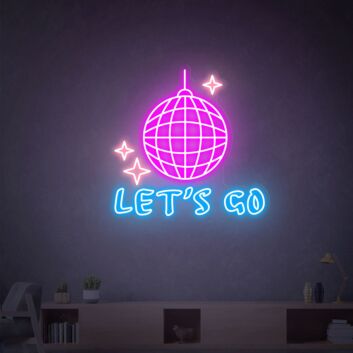 LET&#039;S GO LED-Neonschild für Bar und Club