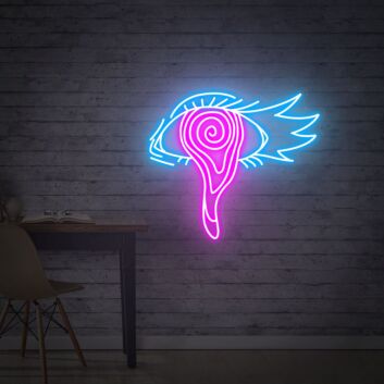 Abstraktes Auge mit Spirale LED-Neonschild Wohnzimmer Studio