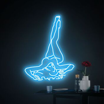 liegende Frau mit hochgestreckten Beinen LED-Neonschild für Bar Club