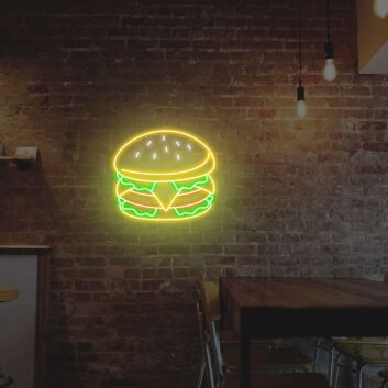 Hamburger LED-Neonschild für Restaurant Imbiss