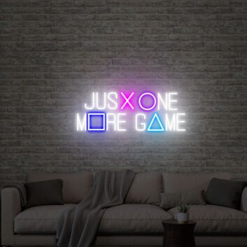 JUST ONE MORE GAME LED-Neonschild für Gaming Zimmer