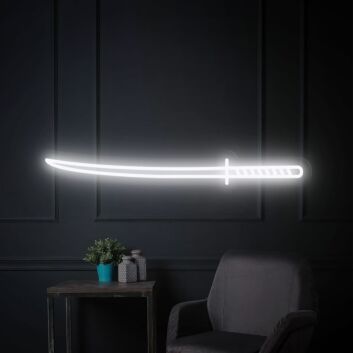Katana Schwert LED-Neonschild für Wohnzimmer Gamingzimmer