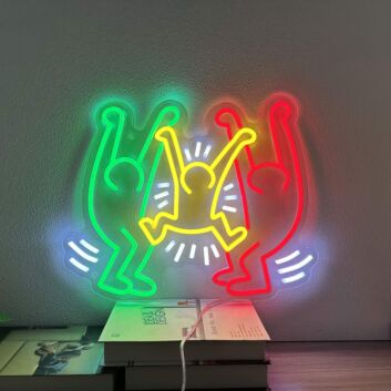 tanzende Figuren LED-Neonschild Wohnzimmer Kunstdekor