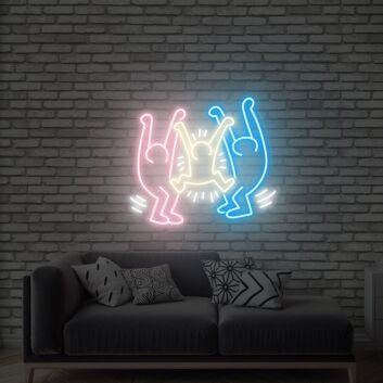 tanzende Figuren LED-Neonschild Wohnzimmer Kunstdekor