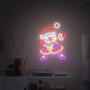 Brighten Your Festivities: Ideal for Home Decor, Office Cheer, and Holiday Parties - Light Up Santa Claus LED Neon Sign Father Christmas Gifts.