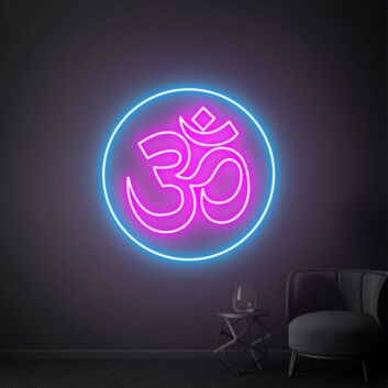 Om Symbol LED-Neonschild für Yoga und Meditationsraum