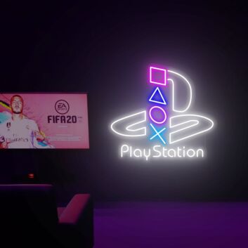 PlayStation LED-Neonschild für Gamingzimmer