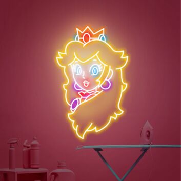 Prinzessin mit Krone LED-Neonschild für Gamingzimmer und Kinderzimmer