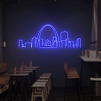 Stadtbild mit Bogen LED-Neonschild für Cafe Bar