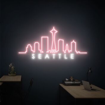 Seattle Skyline LED Neonschild für Wohnzimmer und Büro