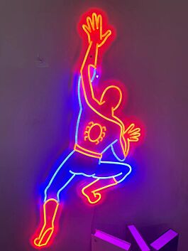 kletternder Superheld LED-Neonschild Wohnzimmer Gamingzimmer