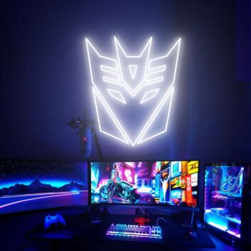 Decepticon Logo LED-Neonschild für Gaming Zimmer