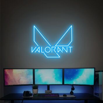 Brighten Your Gaming Haven: Valorant Neon Sign Size And Color Neon Lights Decor Perfect for Game Rooms, Home Offices, or Fan Gatherings.