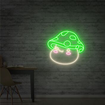 niedlicher Pilz LED-Neonschild Wohnzimmer Kinderzimmer