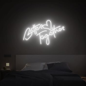 Better Together mit Herz als LED-Neonschild