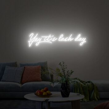 Brighten Your Lash Salon, Beauty Spot, or Home Vanity with the Yay It S Lash Day Led Neon Sign - Perfect for Professional Decor and Special Celebrations