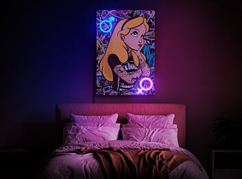 männliches und weibliches Symbol LED-Neonschild mit UV-Druck Schlafzimmer Wohnzimmer