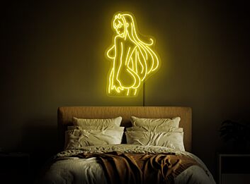 Brighten Up Your Space: Anime Girl Neon Sign, Perfect for Home Decor, Office Vibes, and Party Enthusiasts