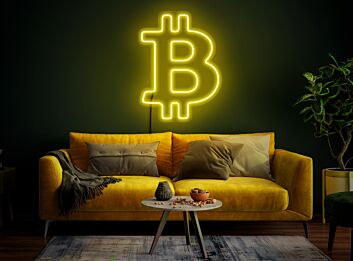 Bitcoin Symbol LED-Neonschild für Wohnzimmer Büro
