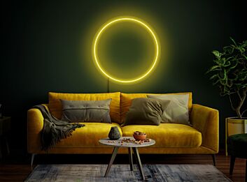 Brighten Your Space in Style: Circle Neon Sign ZEN Circle, LED Sign Japanese Enso Sign Wall Decor for Home, Office, Storefronts, and Zen-Inspired Weddings