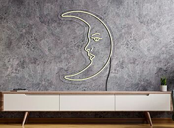 Halbmond LED-Neonschild für Schlafzimmer Wohnzimmer
