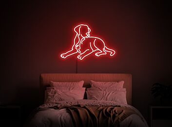 liegender Hund LED-Neonschild Schlafzimmer Wohnzimmer