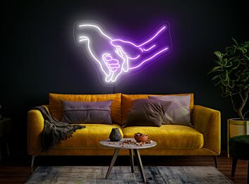 Händeschütteln LED-Neonschild Wohnzimmer Büro