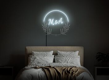 M&amp;A LED-Neonschild Wohnzimmer Hochzeit