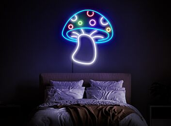 Brighten Your Space for Parties, Bedrooms, and Bars with the Mushroom Neon Sign - A Cool Addition to Any Decor!
