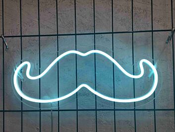 Schnurrbart LED-Neonschild für Wohnzimmer oder Bar