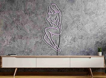 Sitzende Frau Silhouette LED-Neonschild Wohnzimmer Lounge