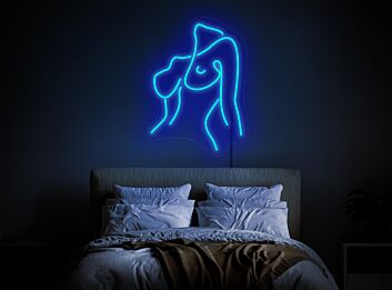 Abstrakte Frauensilhouette LED-Neonschild Schlafzimmer