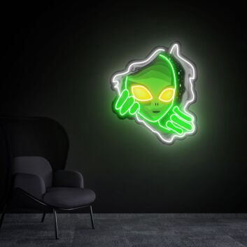 Außerirdischer Kopf LED-Neonschild Gaming Wohnzimmer