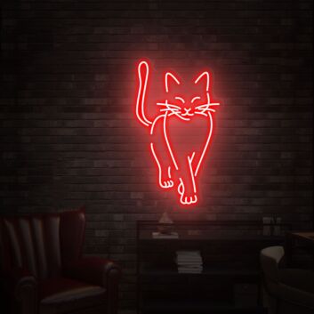 gehende Katze LED-Neonschild Wohnzimmer Cafe