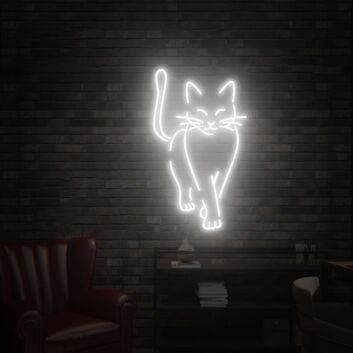 gehende Katze LED-Neonschild Wohnzimmer Cafe
