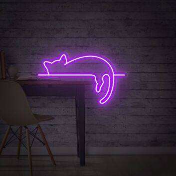 Brighten Up Any Space - Perfect for Home, Office, or Party Ambiance with Cat Wall Decor Animal Lover Gifts Neon Decor.